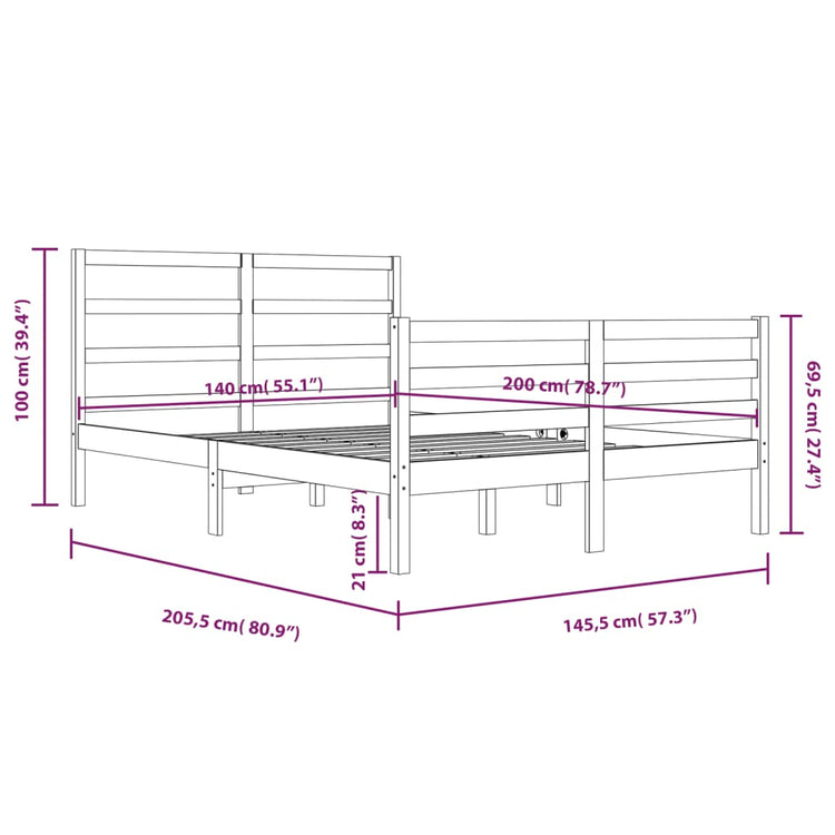 Giroletto in Legno Massello di Pino 140x200 cm cod mxl 58300