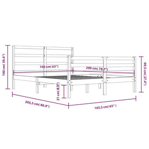 Giroletto in Legno Massello di Pino 160x200 cm cod mxl 54560