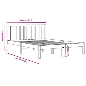 Giroletto in Legno Massello 135x190 cm Small Double 3105046