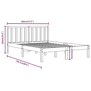 Giroletto in Legno Massello di Pino 180x200 cm 6FT Super King cod mxl 59005