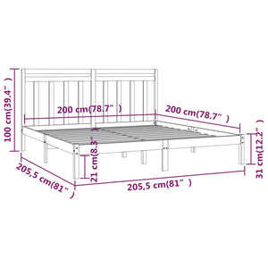 Giroletto Bianco in Legno Massello 200x200 cm 3105271