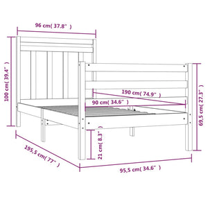 Giroletto in Legno Massello 90x190 cm 3FT Single cod mxl 34436