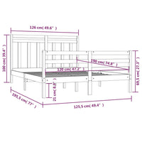 Giroletto in Legno Massello 120x190 cm 4FT Small Double cod mxl 57786