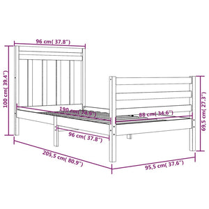 Giroletto in Legno Massello 90x200 cm cod mxl 34438