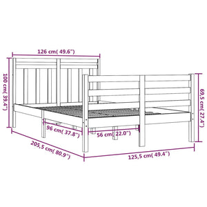 Giroletto Nero in Legno Massello 120x200 cm cod mxl 58590