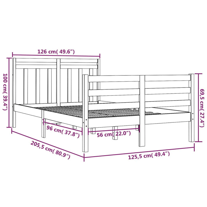 Giroletto Nero in Legno Massello 120x200 cm cod mxl 58590