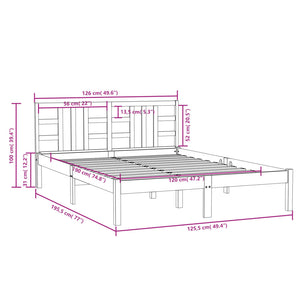 Giroletto Miele in Legno Massello 120x190 cm 4FT Small Double 3105378