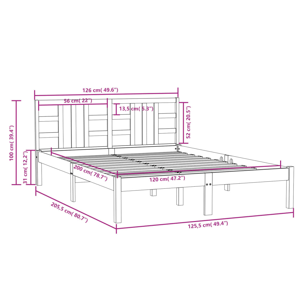 Giroletto Grigio in Legno Massello 120x200 cm cod mxl 54707