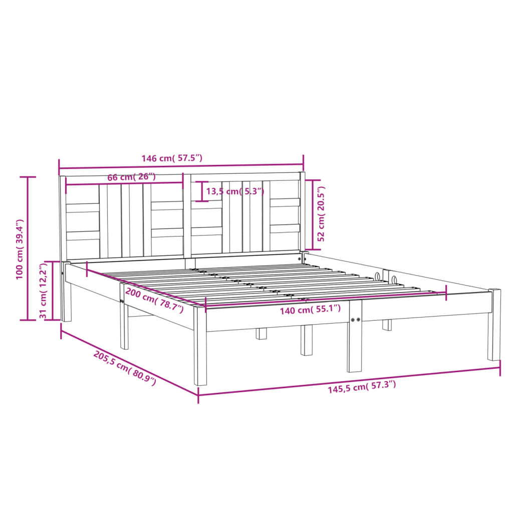 Giroletto in Legno Massello 140x200 cm cod mxl 56643