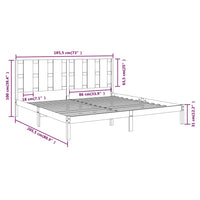 Giroletto Bianco in Legno Massello 180x200 cm 6FT Super King cod mxl 54315