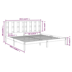 Giroletto Bianco in Legno Massello 180x200 cm 6FT Super King cod mxl 54315