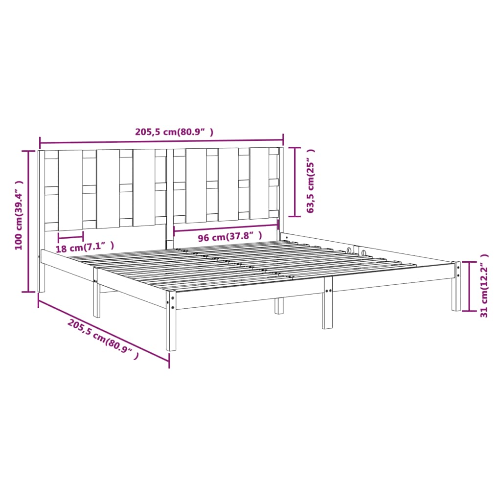 Giroletto Grigio in Legno Massello di Pino 200x200 cm cod mxl 53737