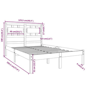 Giroletto in Legno Massello 120x190 cm 4FT Small Double 3105635