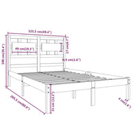 Giroletto Nero in Legno Massello 120x200 cm 3105664