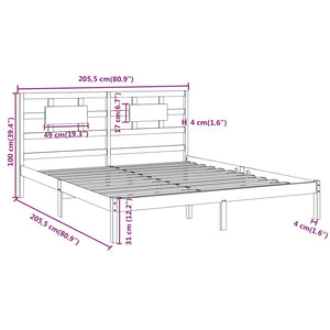 Giroletto Bianco in Legno Massello 200x200 cm 3105686