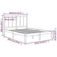 Giroletto Bianco in Legno Massello di Pino 140x190 cm cod mxl 49840