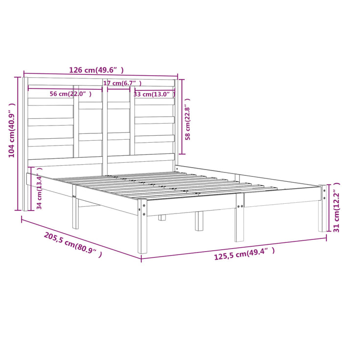 Giroletto Grigio in Legno Massello 120x200 cm cod mxl 55345