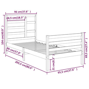 Giroletto in Legno Massello 90x200 cm 3105845