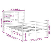 Giroletto Bianco in Legno Massello 120x200 cm cod mxl 54824