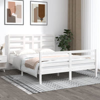 Giroletto Bianco in Legno Massello 150x200 cm 5FT King Size 3105866