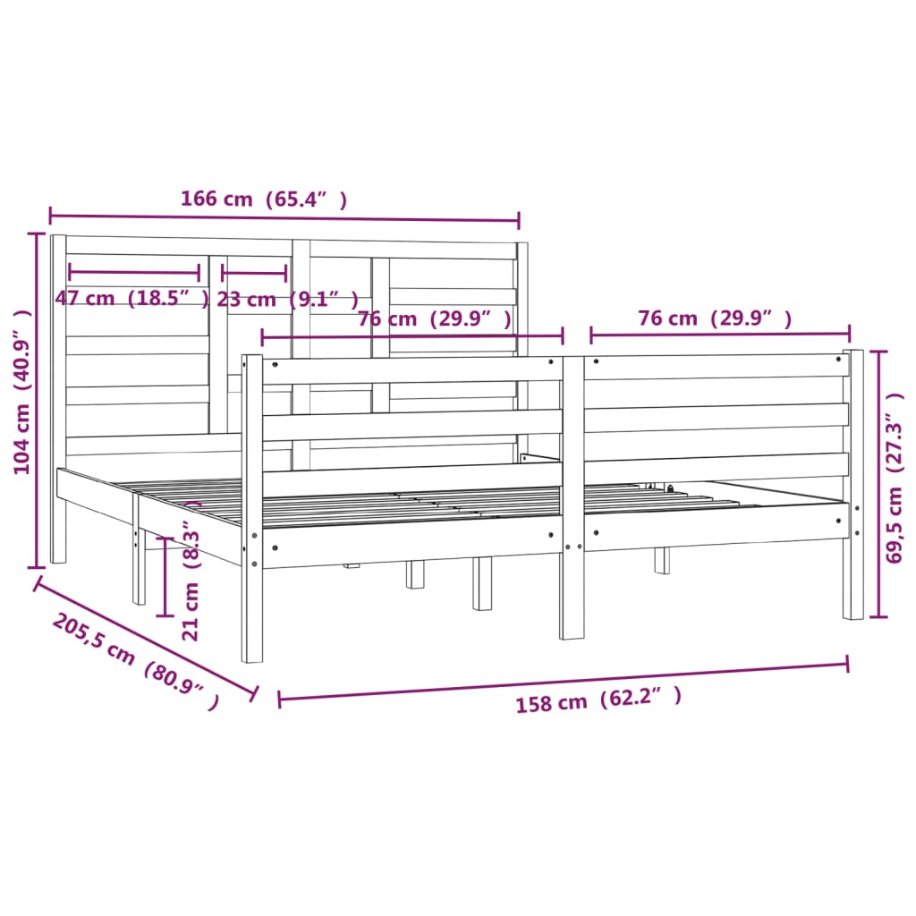 Giroletto in Legno Massello 160x200 cm cod mxl 33477