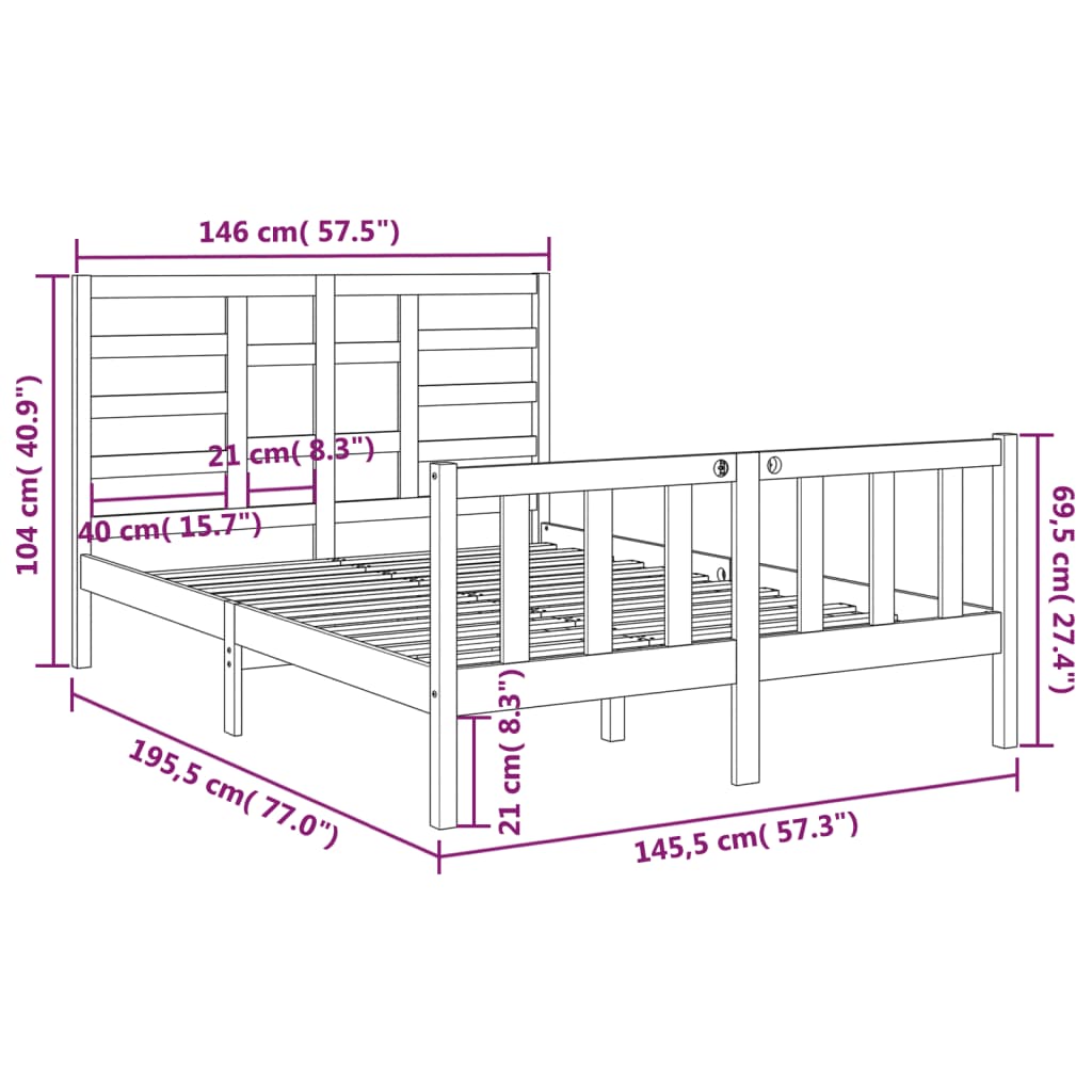 Giroletto in Legno Massello 140x190 cm