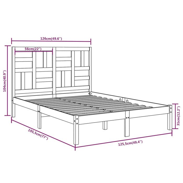 Giroletto in Legno Massello 120x190 cm 4FT Small Double cod mxl 57983