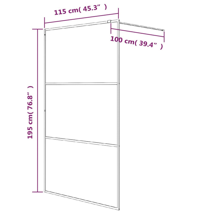 Parete Doccia Walk in Bianca 115x195 cm Vetro Trasparente ESG cod mxl 35853