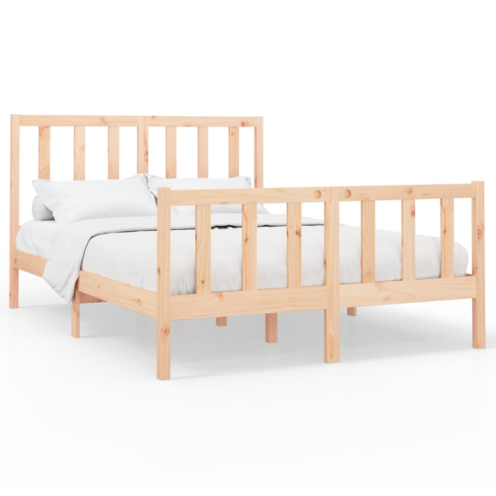 Letto senza Materasso 140x190 cm in Legno Massello di Pino 3106683