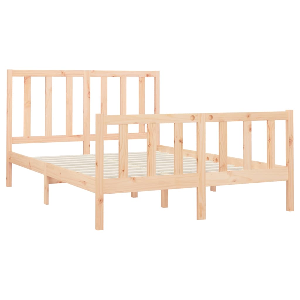 Letto senza Materasso 140x190 cm in Legno Massello di Pino 3106683