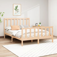 Letto senza Materasso 140x190 cm in Legno Massello di Pino 3106683