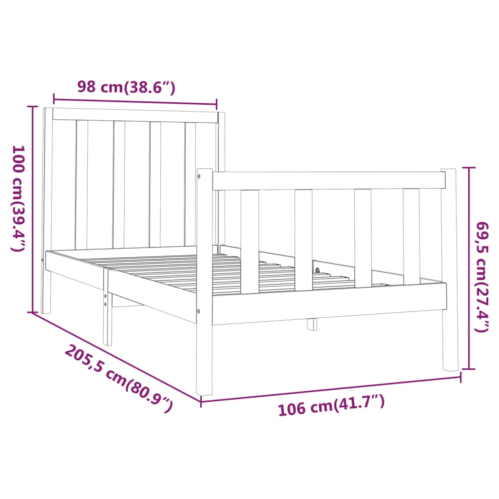 Giroletto in Legno Massello di Pino 100x200 cm cod mxl 64272