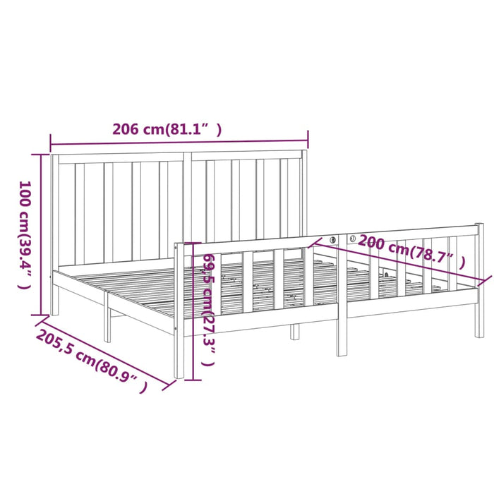 Giroletto in Legno Massello di Pino 200x200 cm cod mxl 61384