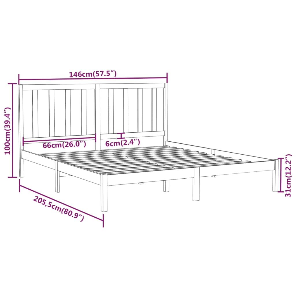 Giroletto Miele in Legno Massello 140x200 cm 3106771