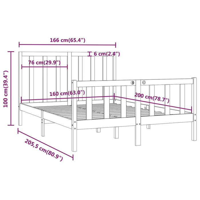 Giroletto in Legno Massello 160x200 cm cod mxl 55569