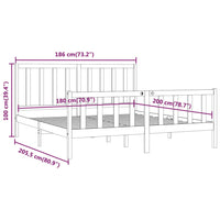 Giroletto Bianco in Legno Massello 180x200 cm 6FT Super King 3106849