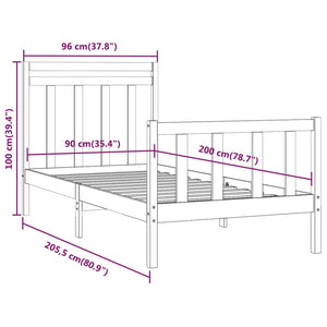 Giroletto in Legno Massello di Pino 90x200 cm cod mxl 34439