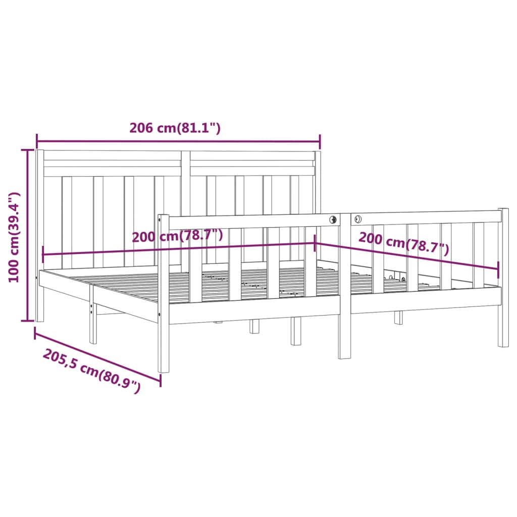 Giroletto in Legno Massello di Pino 200x200 cm cod mxl 64127