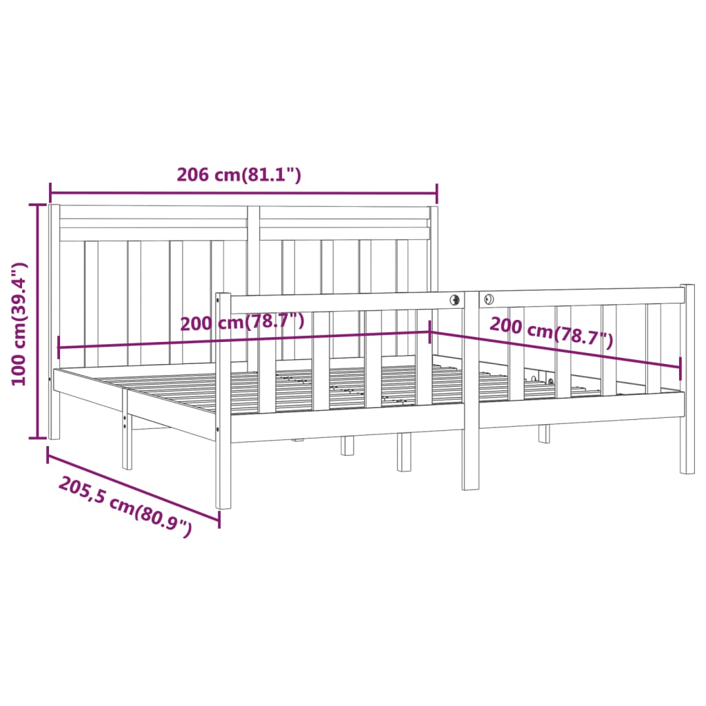 Giroletto Miele in Legno Massello di Pino 200x200 cm 3107051