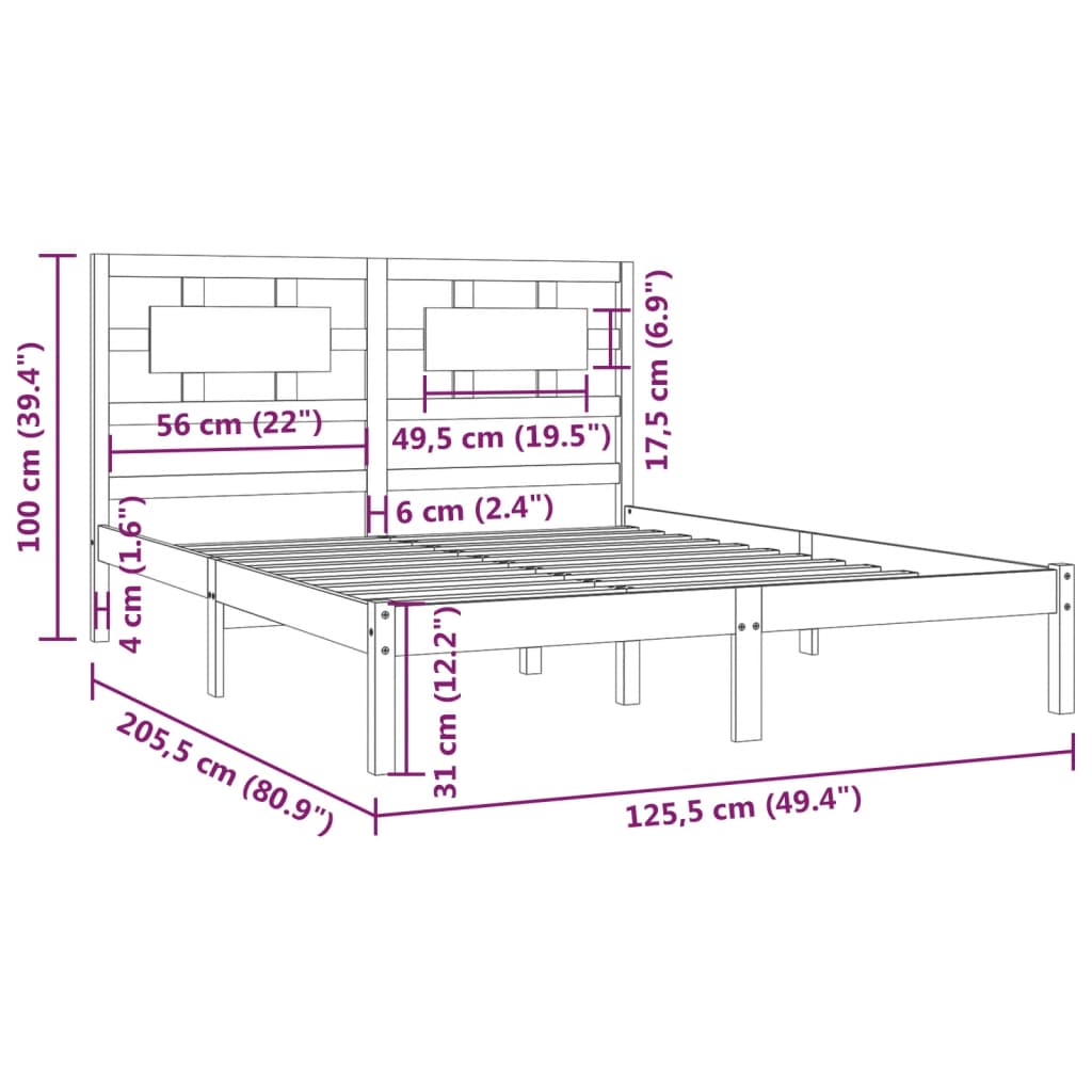 Giroletto in Legno Massello di Pino 120x200 cm cod mxl 62578