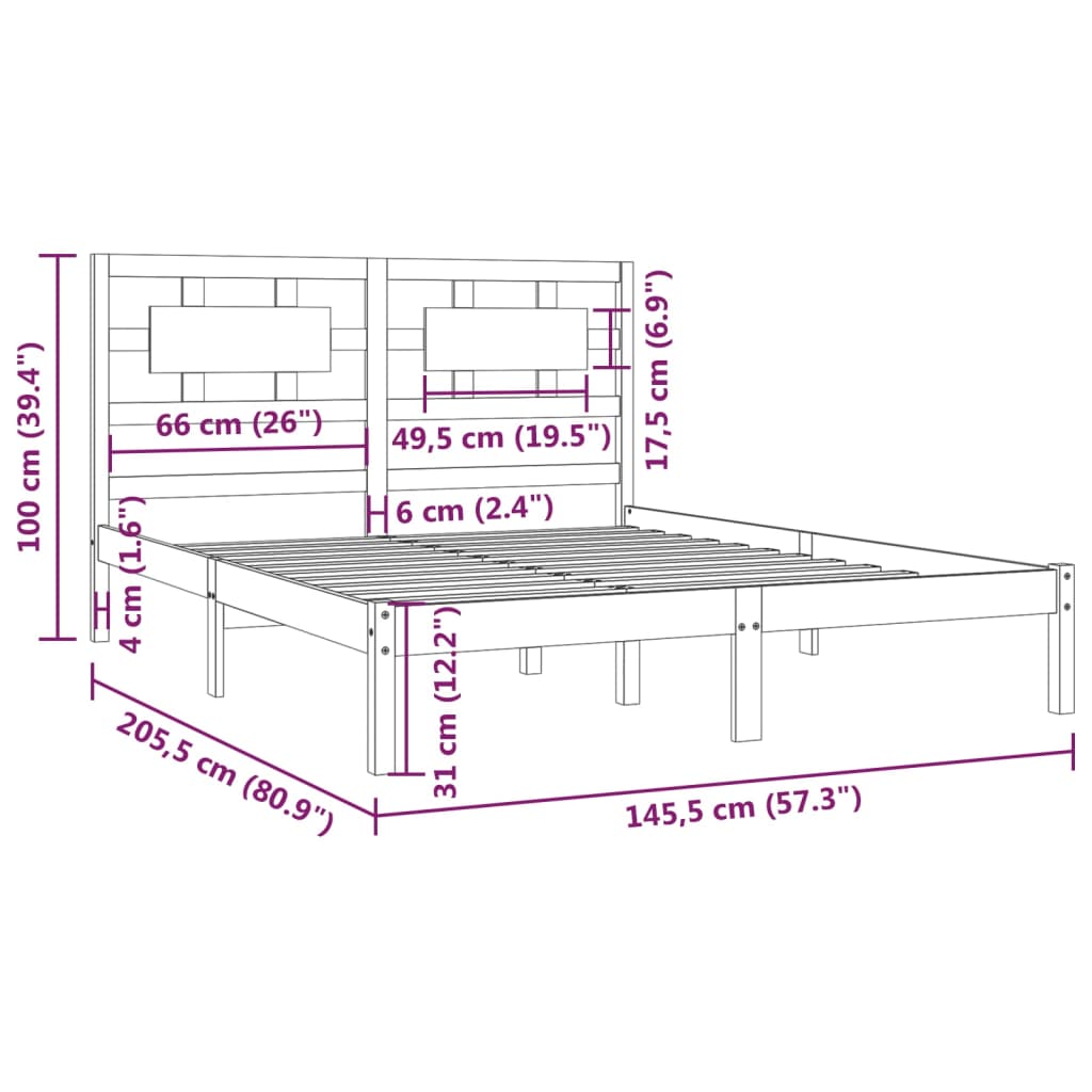 Giroletto in Legno Massello di Pino 140x200 cm cod mxl 58303