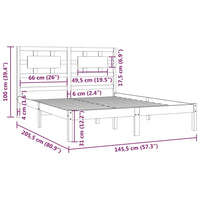 Giroletto in Legno Massello di Pino 140x200 cm 3107353