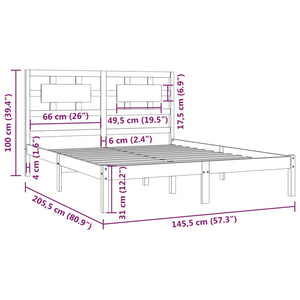 Giroletto Nero in Legno Massello di Pino 140x200 cm cod mxl 61597