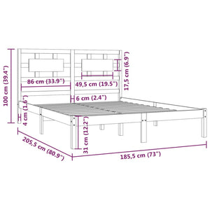 Giroletto Bianco Legno Massello Pino 180x200 cm 6FT Super King cod mxl 56312