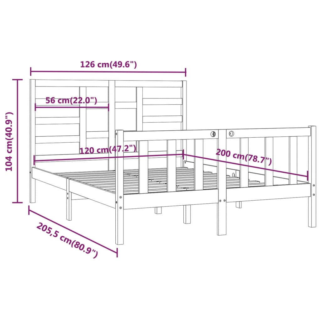 Giroletto Bianco in Legno Massello di Pino 120x200 cm cod mxl 56468