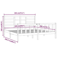 Giroletto Bianco in Legno Massello 180x200 cm 6FT Super King cod mxl 57049