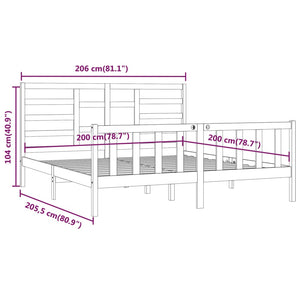 Giroletto Bianco in Legno Massello di Pino 200x200 cm 3107634