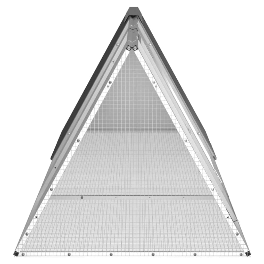 Gabbia per Conigli Antracite 302,5x80,5x71 cm Acciaio Zincato cod mxl 48514