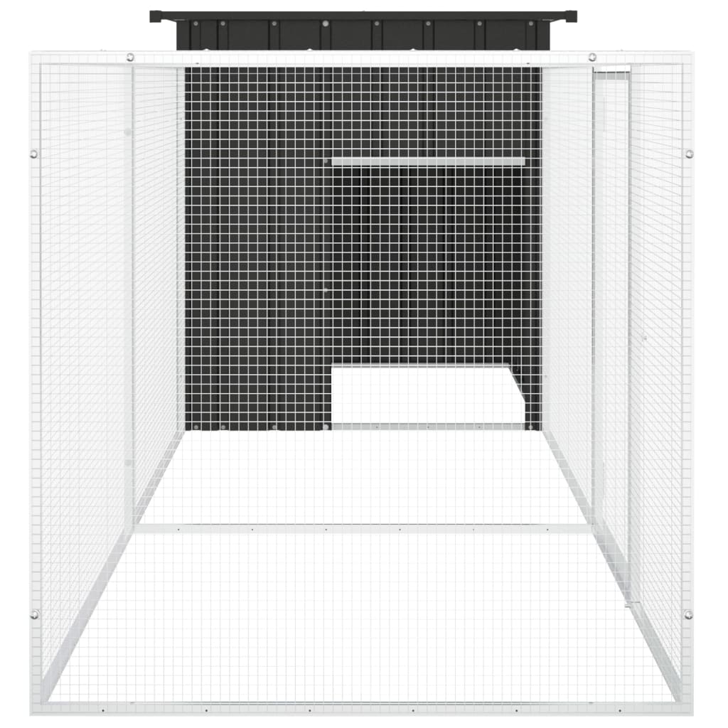 Gabbia per Polli Antracite 300x91x100 cm Acciaio Zincato