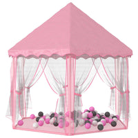 Tenda da Gioco Principessa con 250 Palline 133x140 cm Rosa 3107714